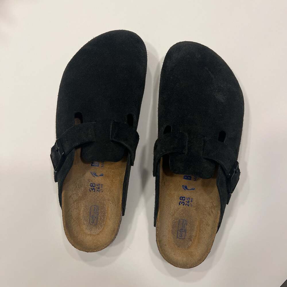 Birkenstock Boston soft footbed suede leather clogs
